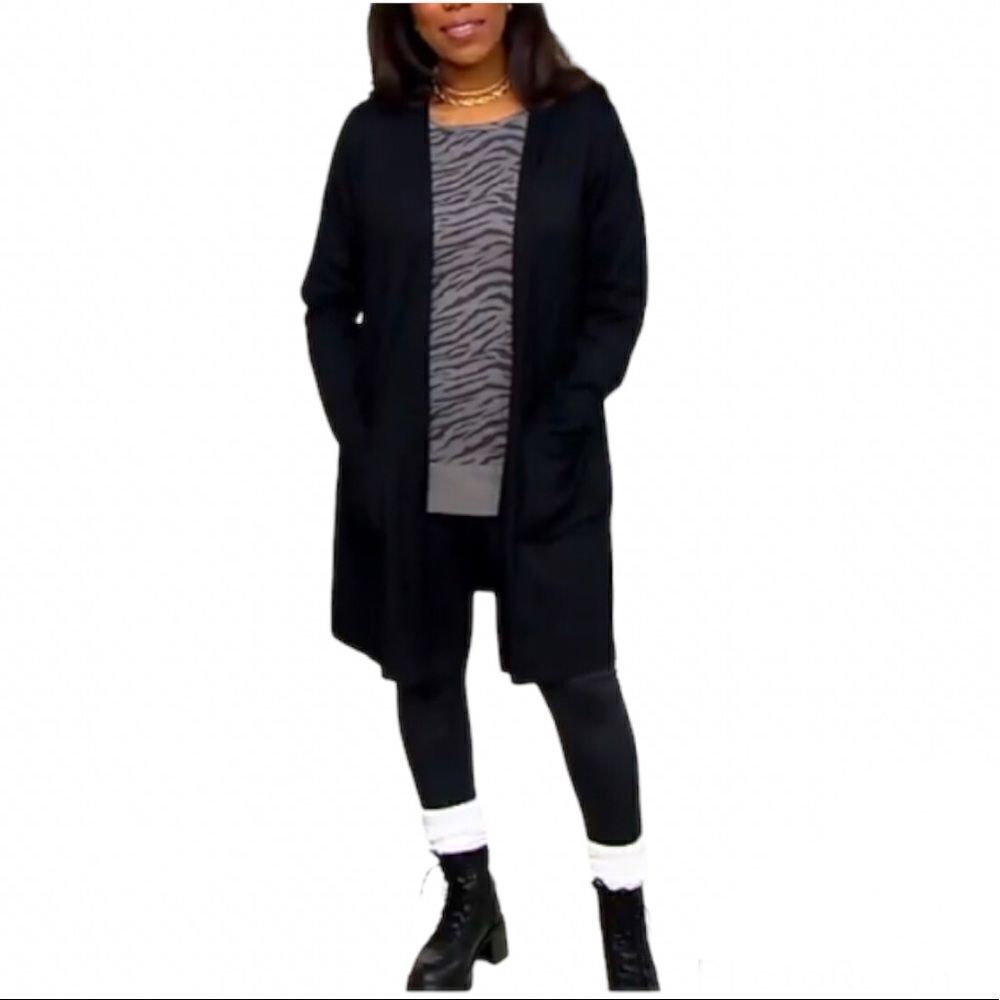 All Worthy Hunter McGrady Open Front Rib Cardigan